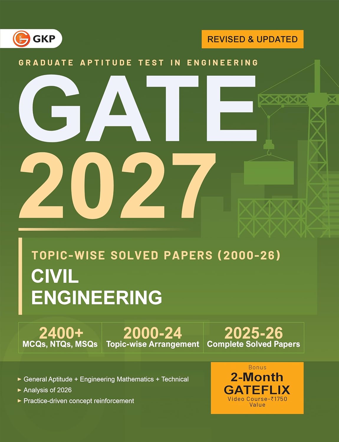 gate 2027 GATE 2027 Civil Engineering | Topic-wise Previous Year Solved Papers (2000–2026) | 27 Years PYQ with Detailed Solutions | MCQs, NTQs & MSQs | GATE CE Topicwise Question Bank - Image 1