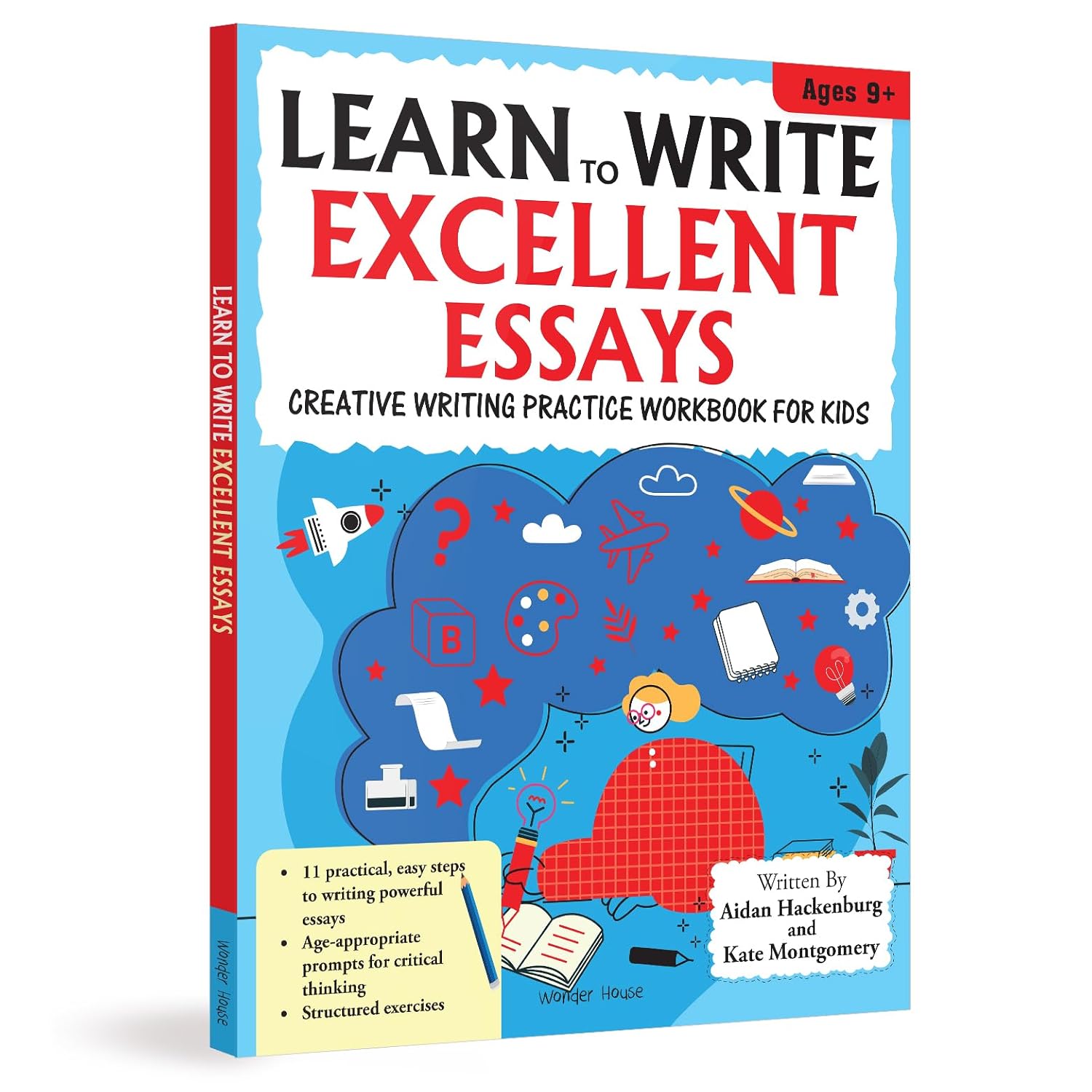 essay Learn to Write Excellent Essays Step-by-Step Writing Guide for Children | Ages 8–12 | Boost Creative Thinking, Structure & Vocabulary for Confident Essay Writing by Aidan Hackenburg - Image 1