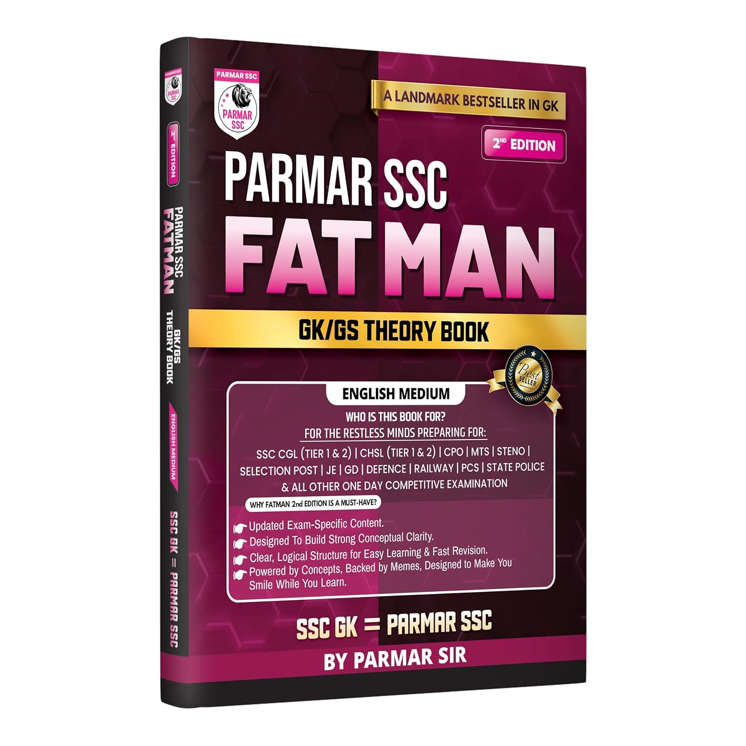 fatman PARMAR SSC Fatman | GK/GS Theory Book | English Medium | 2nd Edition, 2026 | Useful For SSC CGL and CHSL (Tier 1 & 2) | CPO | MTS | Steno | Selection ... One Day Competitive Examination - Image 1