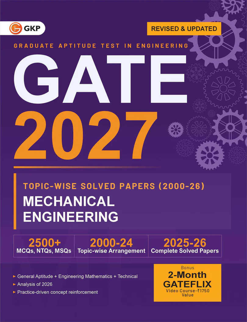 gate 2027 GATE-ME 2027 Topic-wise Solved Papers (2000-2026) | Mechanical Engineering | 27 Years PYQ Breakdown with Detailed Solutions & Fully Solved 2025-26 Papers | GATE-ME Exam Prep Papers - Image 1