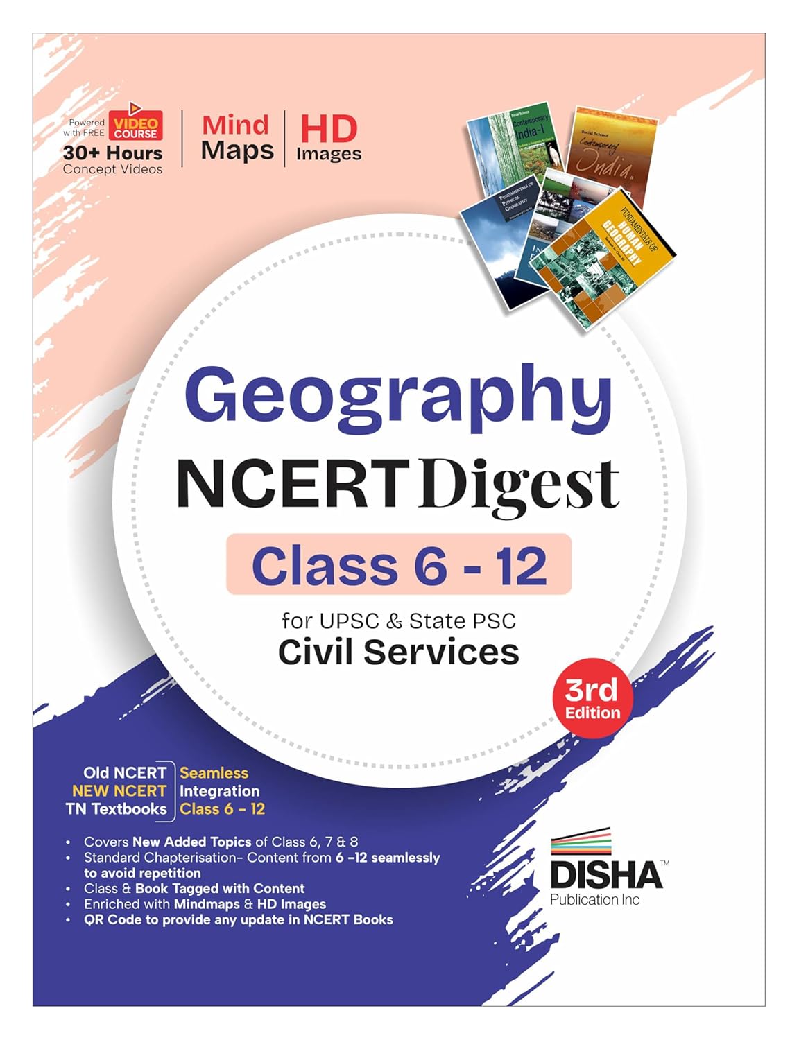 gnd Disha Geography NCERT Digest (Class 6 - 12) for UPSC & State PSC Civil Services 3rd Edition | New Syllabus for Class 6 - 8 | Old + New NCERT - Image 1