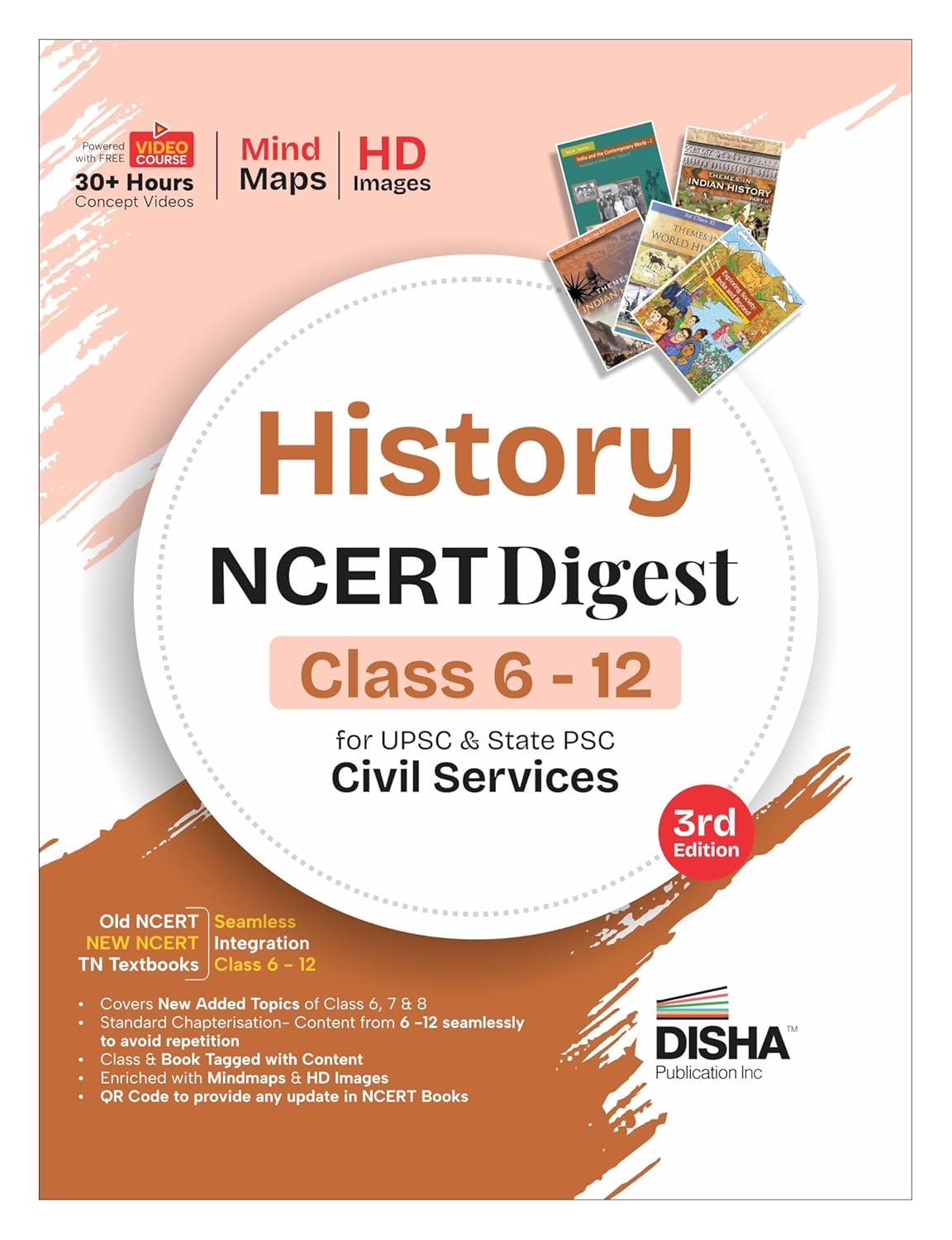 his Disha History NCERT Digest (Class 6 - 12) for UPSC & State PSC Civil Services 3rd Edition | New Syllabus for Class 6 - 8 | Old + New NCERT - Image 1