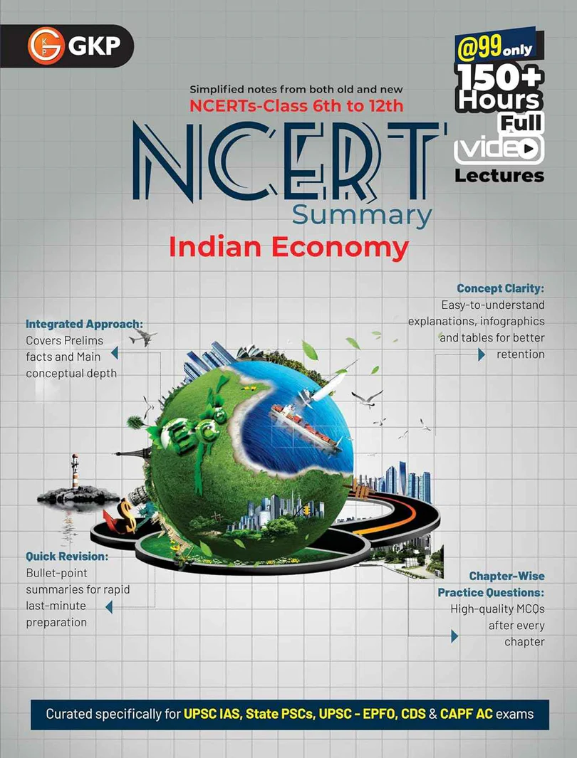ie gkp UPSC 2026: Indian Economy NCERT Summary (Class 6th-12th) for Civil Services & State PSC Exams | Chapter-wise Practice Questions | UPSC NCERT IAS Prelims & Mains Preparation - Image 1