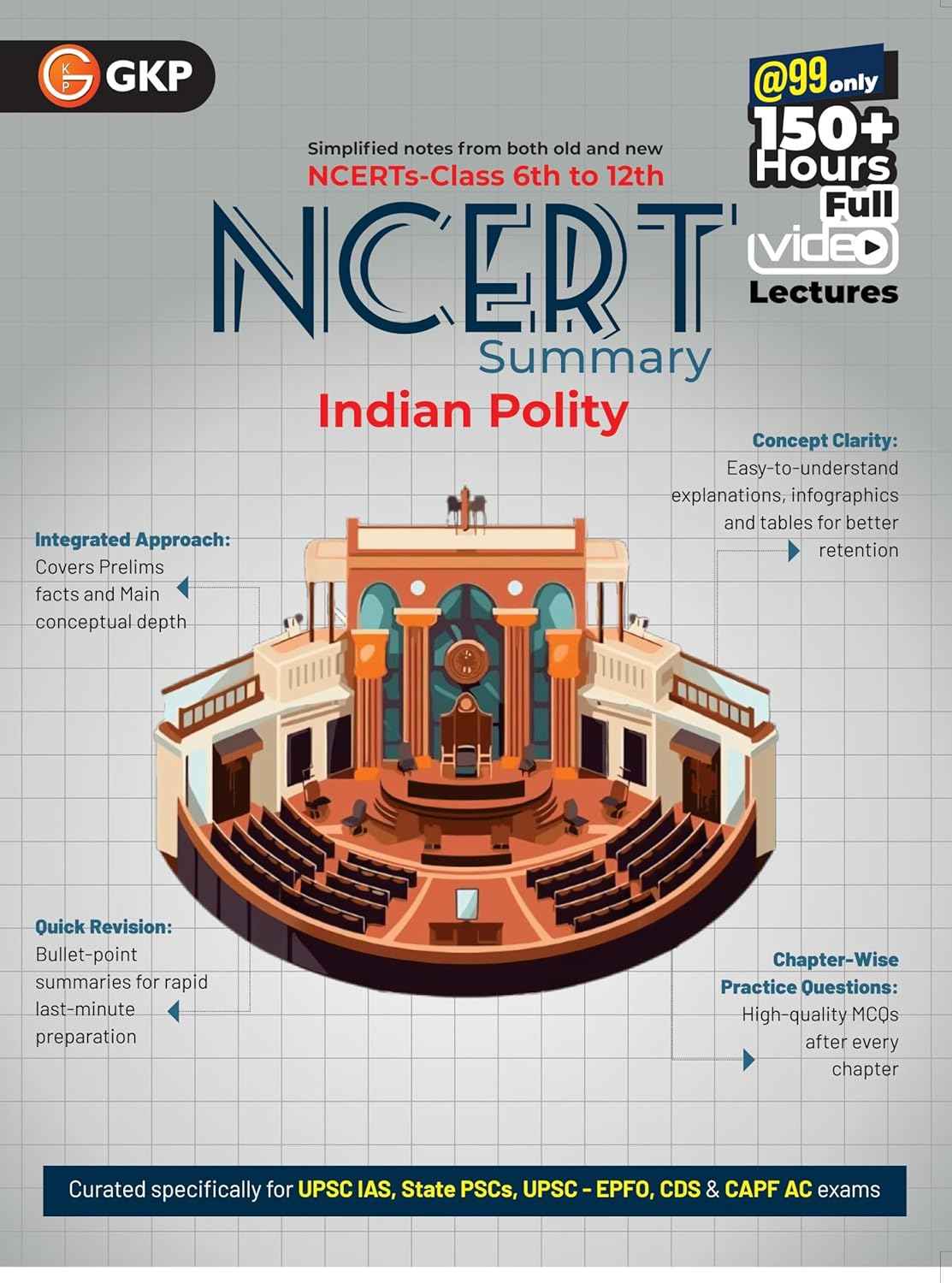 ip gkp UPSC 2026: Indian Polity NCERT Summary (Class 6th-12th) for Civil Services & State PSC Exams | Chapter-wise Practice Questions | UPSC NCERT IAS Prelims & Mains Preparation - Image 1