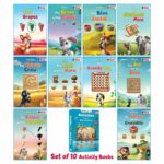Set of 10 Moral Story Books for Kids with Activities, Free 500+ Worksheets with Parenting Tips, Short Illustrated Bedtime Stories with 3D Animated Images, Read-Aloud Story Books for 3-6 Years